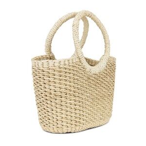 NWOT Mini Mini Canasta Bag in Natural - Woven Rattan